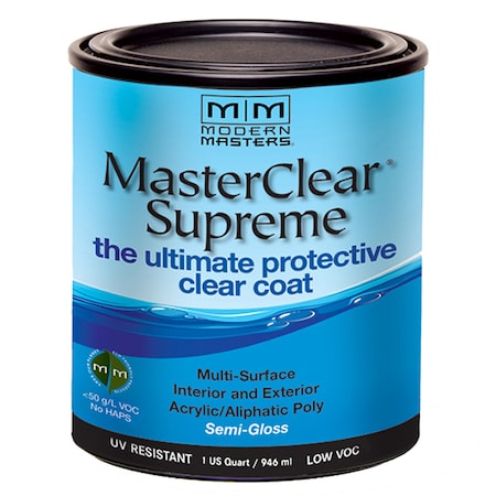 Modern Masters 1 Qt Clear MasterClear Supreme Protective Clear Coat, Semi-Gloss MCS903